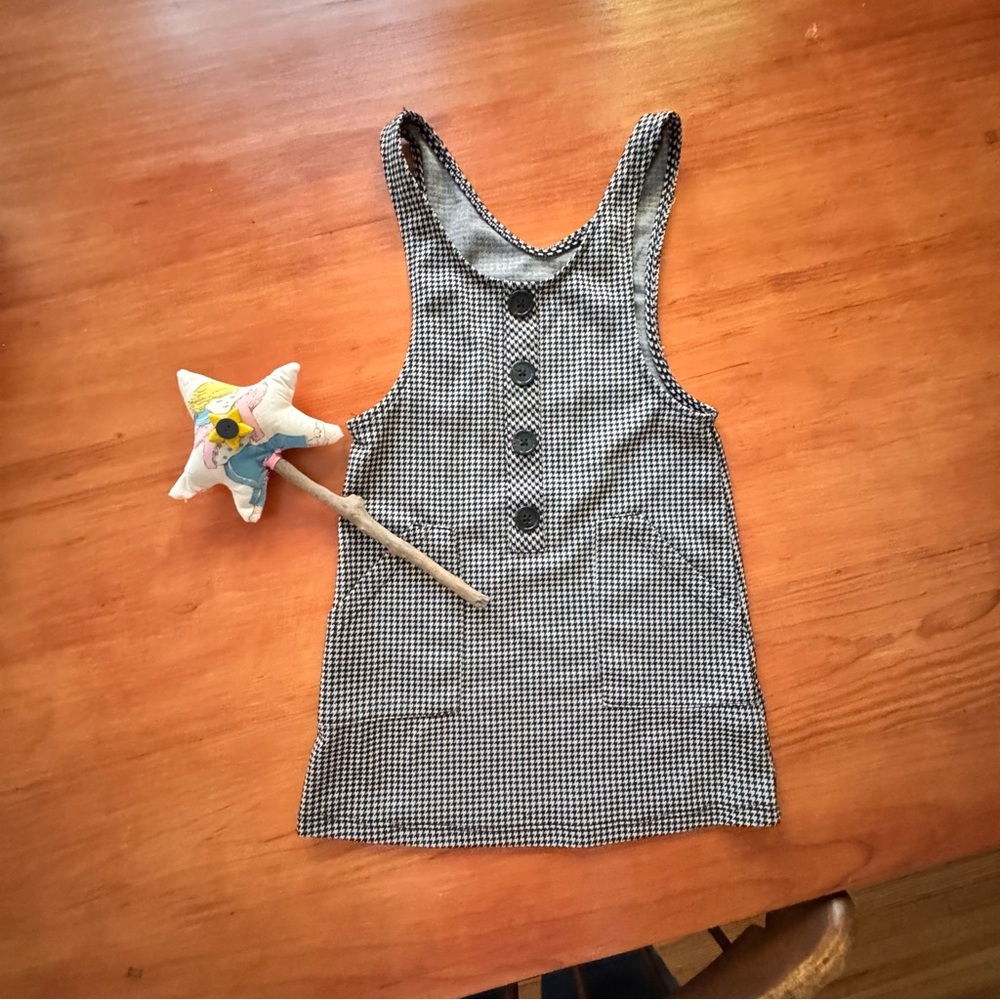 Wonder Nation Black and White Patterned jumper dress